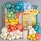 Retro Boho Balloon Arch Garland Kit (163pcs) – Blue, Orange & Mustard Yellow Balloons for “Here Comes the Sun” First Birthday, Boho Baby Shower & Colorful Party Decorations